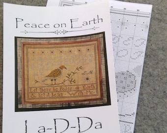 Peace on Earth by La-D-Da...cross stitch pattern, Christmas cross stitch