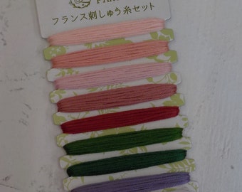 Garden Party Collection 6, thread set, Sashiko thread, floss, Olympus Floss, 10 colors