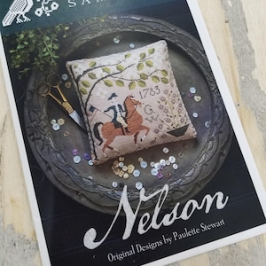 Nelson by Plum Street Samplers...cross stitch chart, 4th of July cross stitch, Americana cross stitch