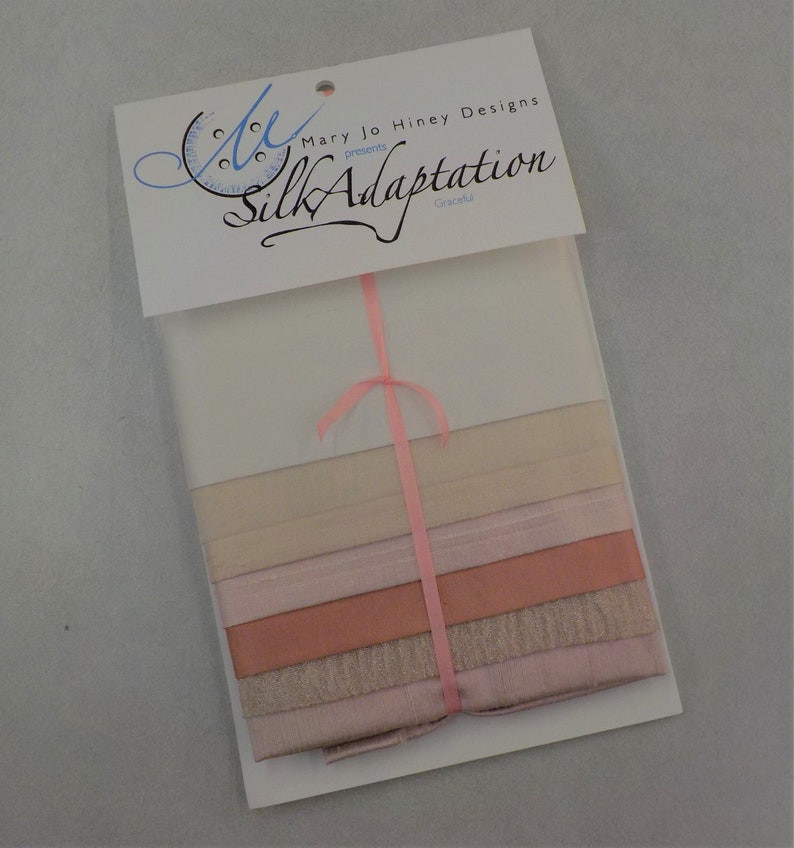 Graceful...7 piece silk pack...by MJ Hiney...hand dyed embroidery ribbon embroidery crazy quilting