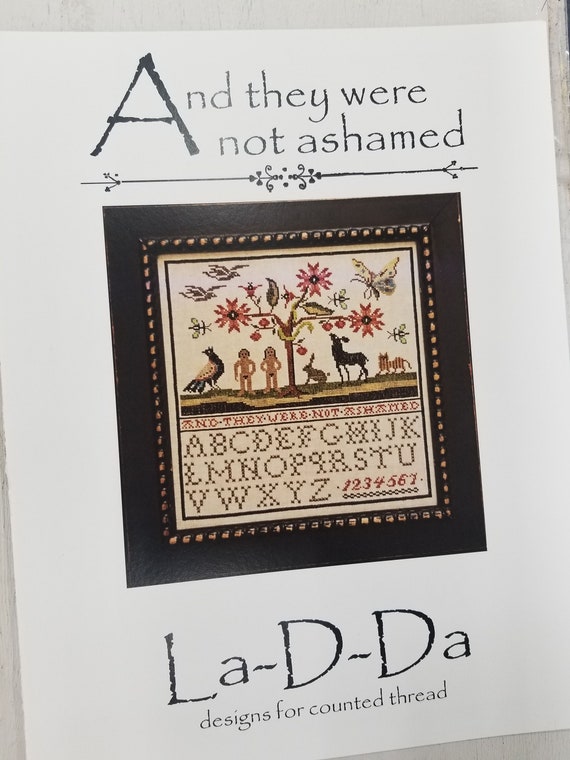 And they were not ashamed by La-D-Da...cross stitch pattern