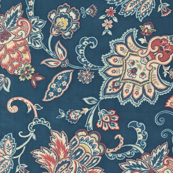 Sandalwood...Indigo 44382-14...3 Sisters...Moda Fabrics
