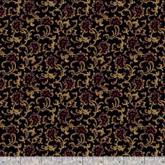 Elegant Estate...R331189D BLACK...Scroll...Judie Rothermel...Marcus Fabrics