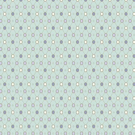 Abloom Teal Diamond Mesh A-867-T designed by Renee Nanneman for Andover