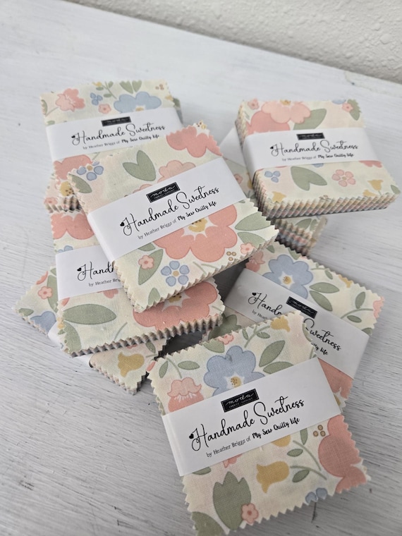 Handmade Sweetness...Mini Charm Pack...Heather Briggs of My Sew Quilty Life...Moda Fabrics...42--2 1/2 inch squares