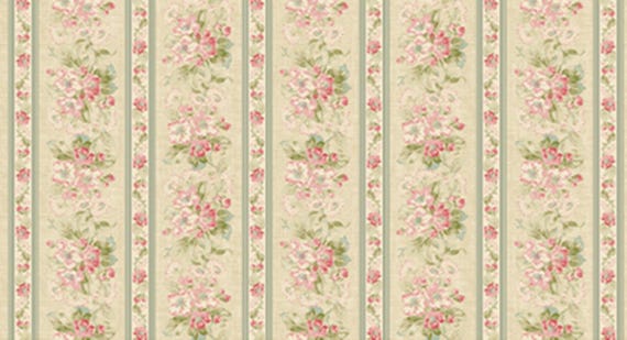 Beloved...1665070B...apple blossom stripe...natural...April Cornell...Benartex