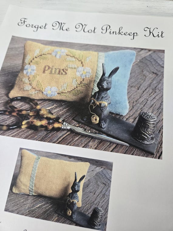 Forget Me Not Pinkeep...Samplers Not forgotten...cross stitch kit