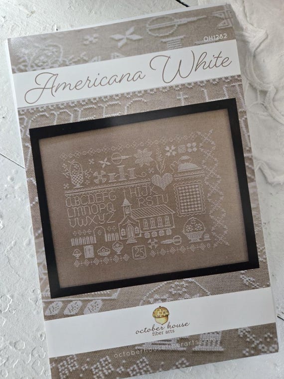 Americana White...October House Fiber Arts...cross stitch pattern