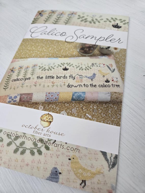 Calico Sampler...October House Fiber Arts...cross stitch chart