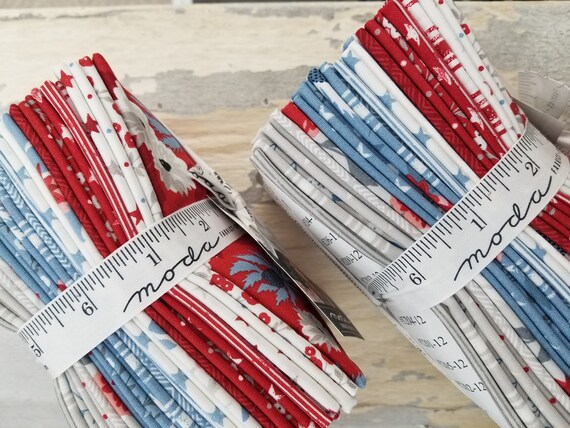 Old Glory Fat 8th Bundle by Lella Boutique for Moda Fabrics...patriotic, Americana