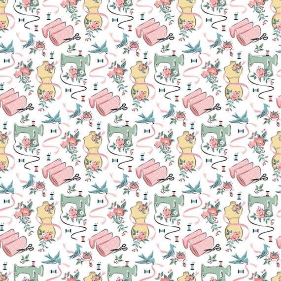 Granny's Sewing Room...Sewing Room white...GS25925...Sheri McCulley...Poppie Cotton
