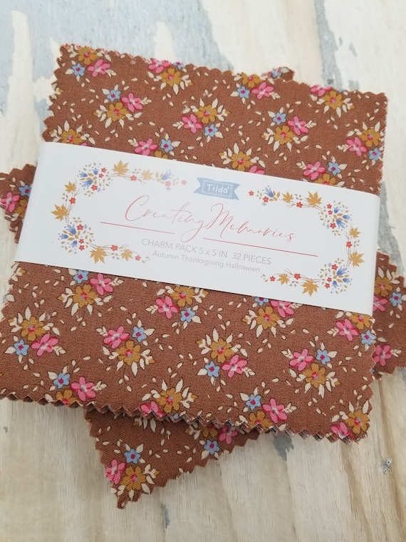 Creating Memories...Autumn, Thanksgiving, Halloween...Charm Pack...Tilda Fabrics...Tone Finnanger
