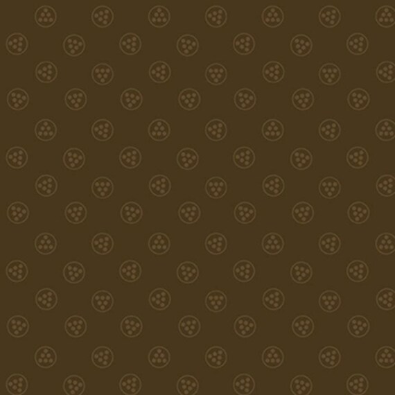 Stash Happy...R381618D brown...button...Jeni Gaston...Marcus Fabrics