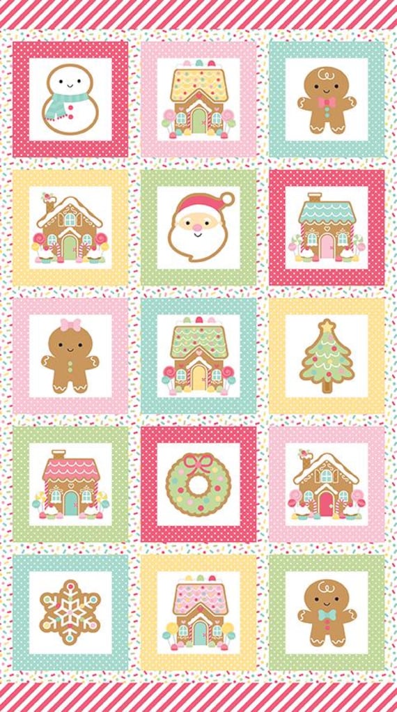 Gingerbread Kisses...Panel...Doodlebug Designs...Riley Blake Designs