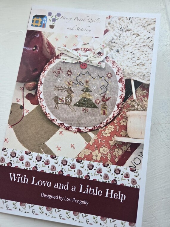 With Love and a Little Help...Pansy Patch Quilts and Stitching...Lori Pengelly...cross stitch chart...Christmas