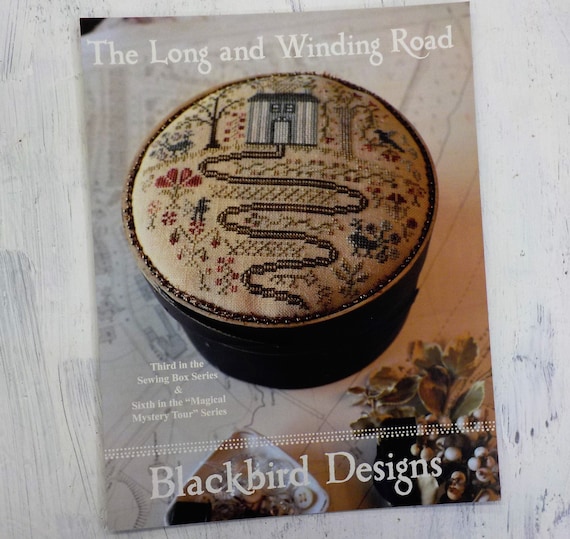 The Long and Winding Road, "Third in the Sewing Box Series" and "Magical Mystery Tour" Series #6, by Blackbird Designs...cross-stitch design