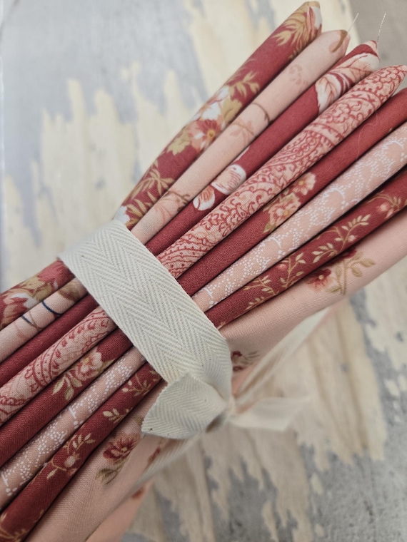 Sandalwood...Rosewood & Rose Quartz HALF YARD bundle...3 Sisters...Moda Fabrics...8 Prints