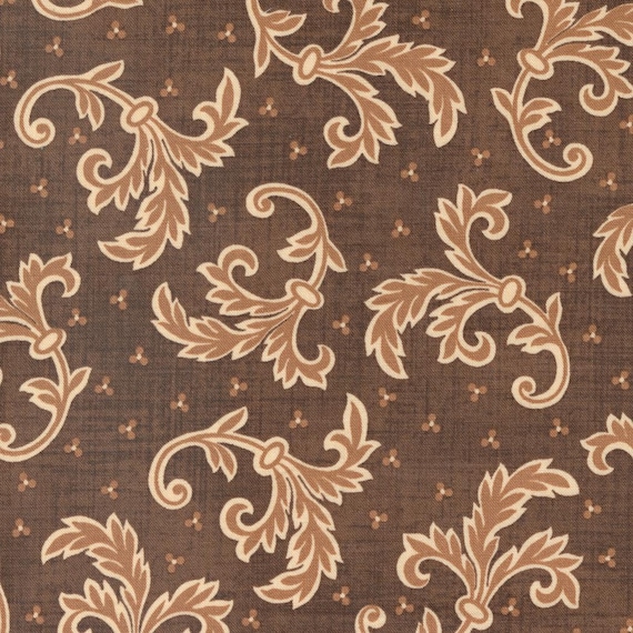 Dinah's Delight 1830-1850 Dark Chocolate 31672 17 designed by Betsy Chutchian for Moda Fabrics