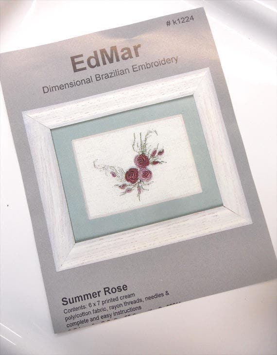 Summer Roses...EdMar kit #1224...Brazilian embroidery