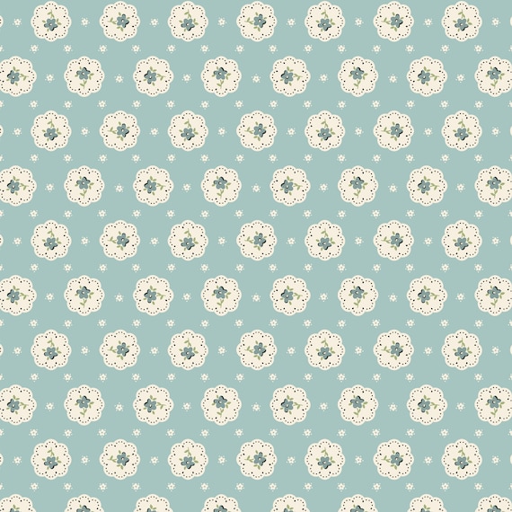 My Favorite Things Blue Bake Sale designed by Elea Lutz for Poppie Cotton, pastel print