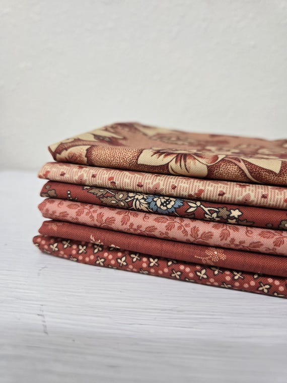 Miss Mollie 1850-1890...Red HALF Yard Bundle...Betsy Chutchian...Moda Fabrics...6 prints