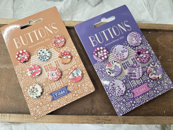 Hometown...Buttons...2 colors...a Tilda Collection designed by Tone Finnanger