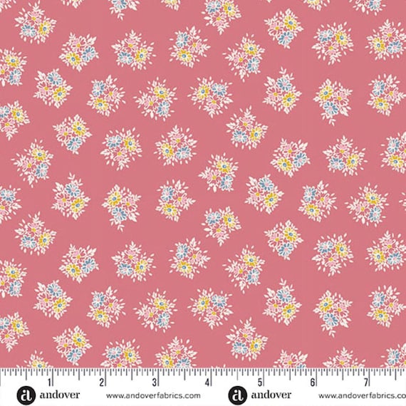 Petite Fleur...MU-184-P...Posy Pink...Makower UK