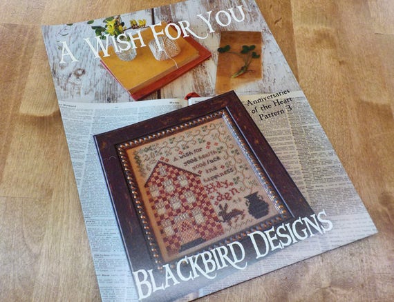 A Wish For You, Anniversaries of the Heart Pattern 3, by Blackbird Designs...cross-stitch design