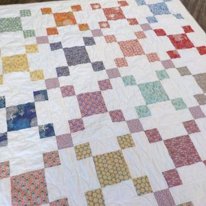 PDF Coastal Cabana pattern...designed by Mickey Zimmer...quilt features Tilda&#39;s Cotton Beach and Seashell Blenders and a Meadow Basic