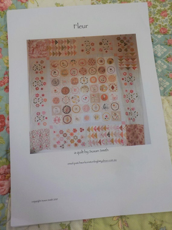 Fleur Quilt pattern...pattern designed by Susan Smith...complete pattern