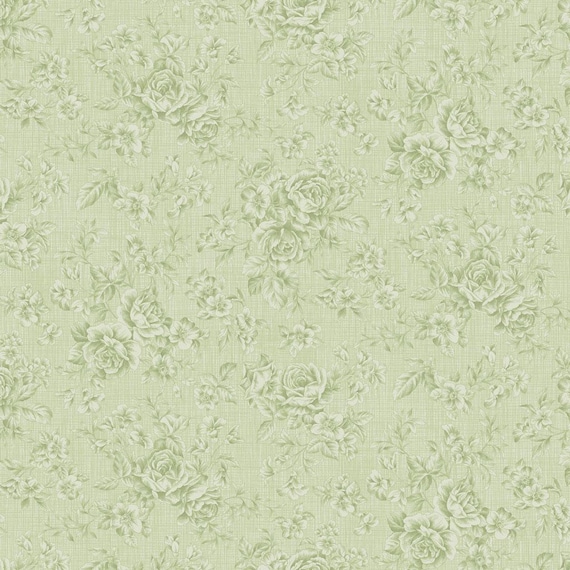 Charlotte...Y4613-24 Olive...Tonal Roses...Clothworks