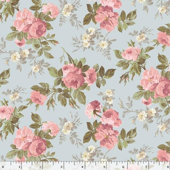 Just Rosy...R651141D SKY...Smithsonian Collection...Marcus Fabrics