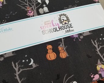 Spooky Schoolhouse 10 inch stacker designed by Melissa Mortenson for Riley Blake Designs, halloween, autumn