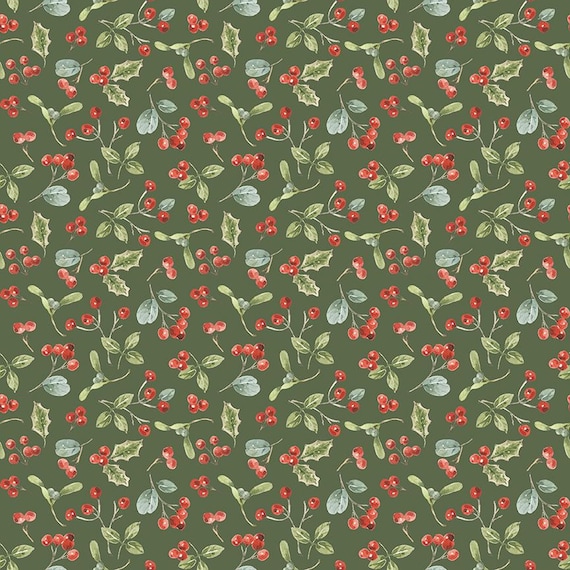 Holiday Spirit...CD17463-GREEN...Lisa Audit...Riley Blake Designs
