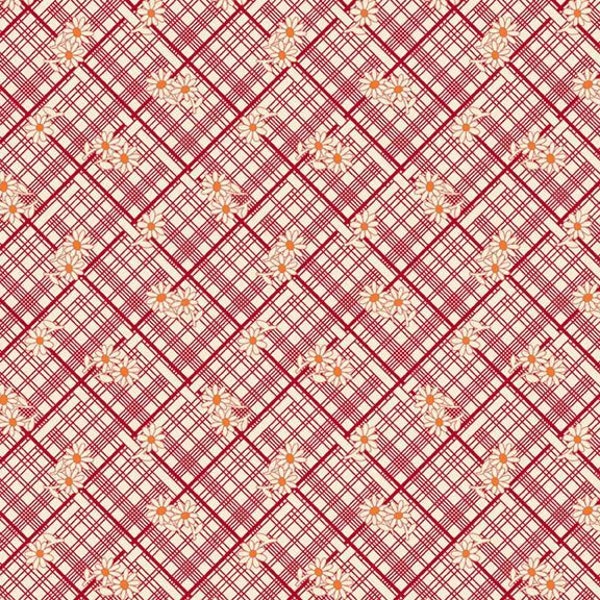 Aunt Grace Calicos R350682-RED Lattice by Judie Rothermel for Marcus Fabrics