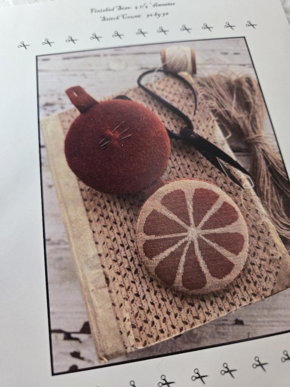 Velvet Tangerine Needle Book...Stacy Nash Primitives...cross stitch pattern