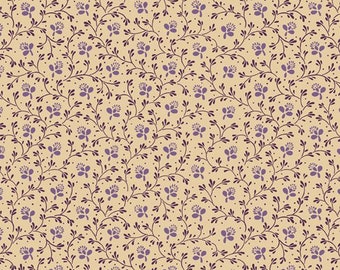 I Love Purple R330695-CREAM Nosegay by Judie Rothermel for Marcus Fabrics