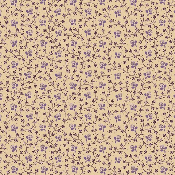 I Love Purple R330695-CREAM Nosegay by Judie Rothermel for Marcus Fabrics