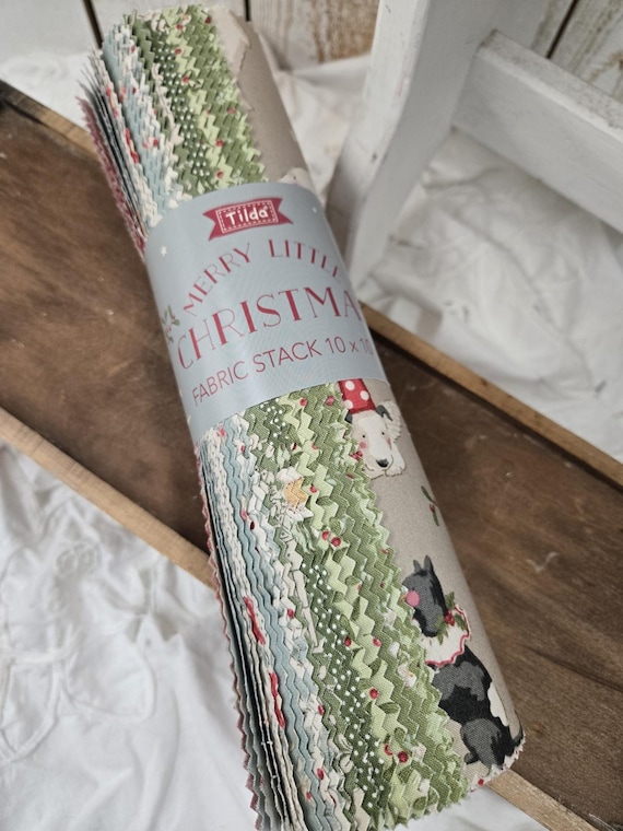 Merry Little Christmas...Fabric Stack...Tilda Autumn 2025...Tone Finnanger...40--10 inch squares