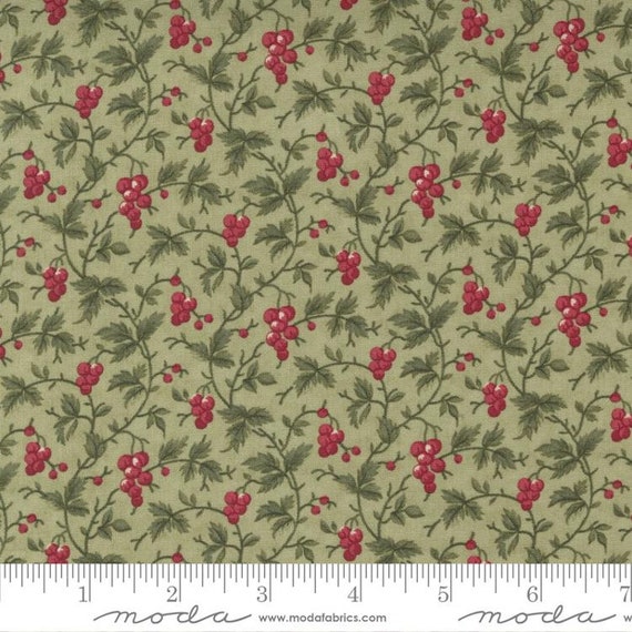 Poinsettia Plaza Sage 44294 13 by 3 Sisters for Moda Fabrics