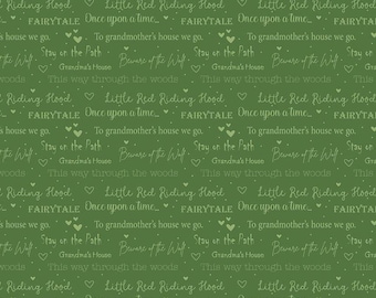 To Grandmother's House Little Red Storybook Grass C14375-GRASS by Jennifer Long for Riley Blake Designs