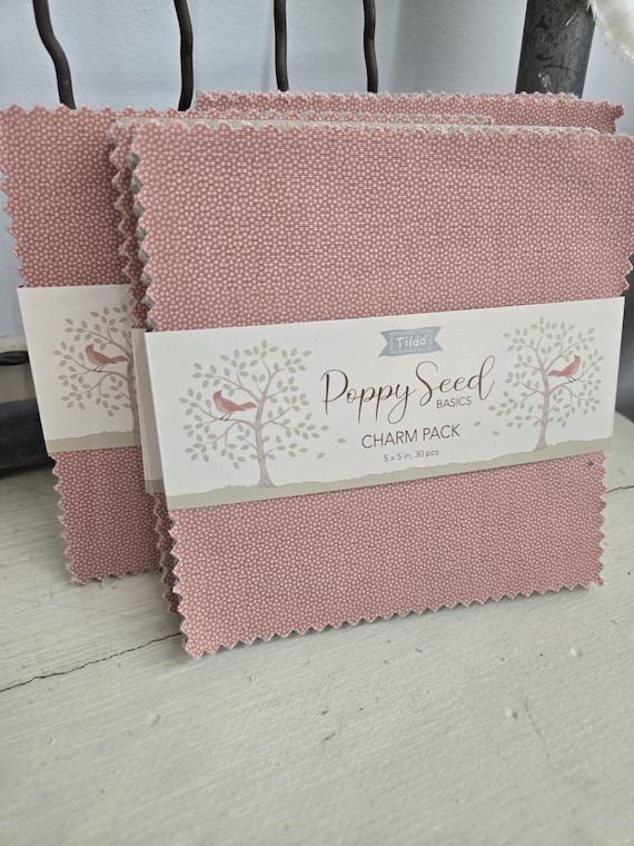 Poppy Seed...Charm Pack...Tilda fabrics...Tone Finnanger...30 squares