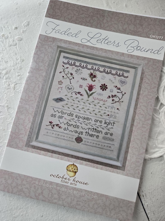 Faded Letters Bound...October House Fiber Arts...cross stitch pattern