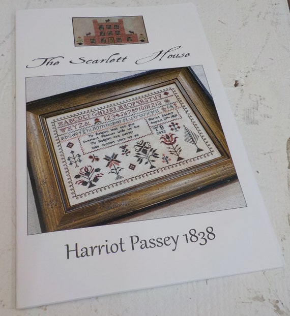 Harriot Passey 1838 by The Scarlett House...flower cross stitch, cross stitch chart