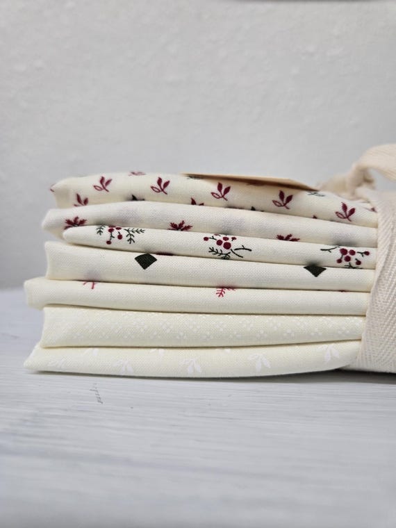 Joyful Gatherings II...HALF Yard Low Volume bundle (#1)...Primitive Gatherings...Moda Fabrics...7 prints