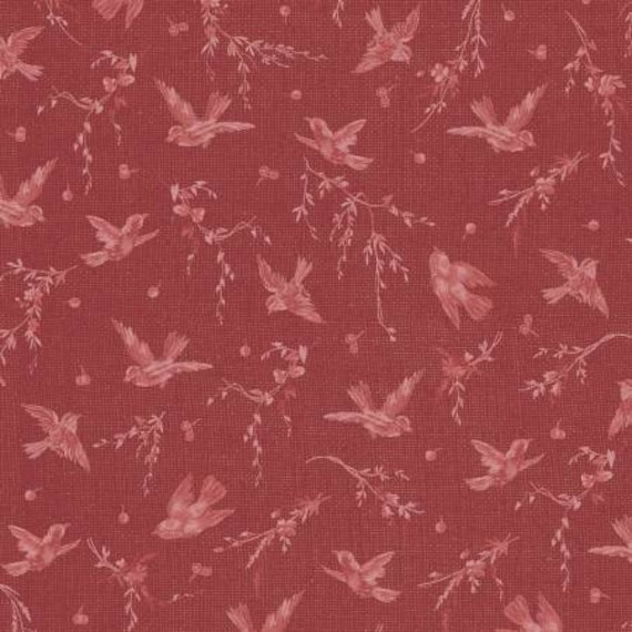 Birdsong Birds Red 10651M-R by Jera Brandvig of Quilting in the Rain for Maywood Studios