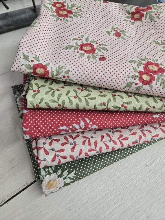 Merry Little Christmas...HALF Yard Bundle...Tilda Autumn 2025...Tone Finnanger...5 prints