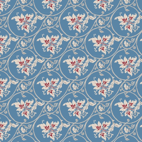 Heritage Garden...DV7512...Cedar Hollow Blue...Emma Newman of Gathering Thread...Devonstone Collection