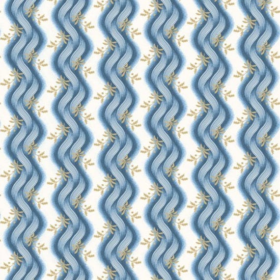 American Beauty, Zig Zag Fern Blue MAS10255-B by Robyn Pandolph Saxty...designed for Maywood Studio