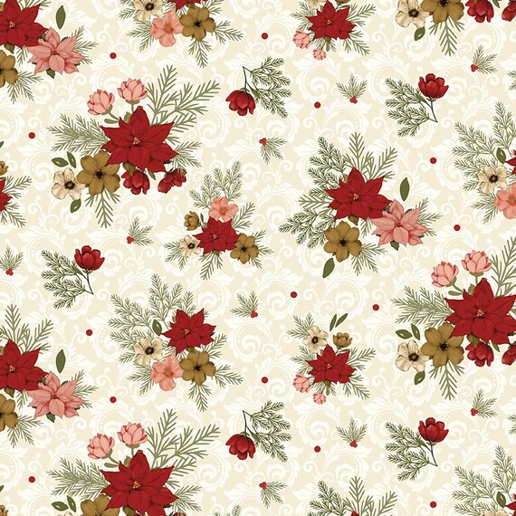 Christmas Greetings...CD17661-CREAM...Sandy Gervais...Riley Blake Designs
